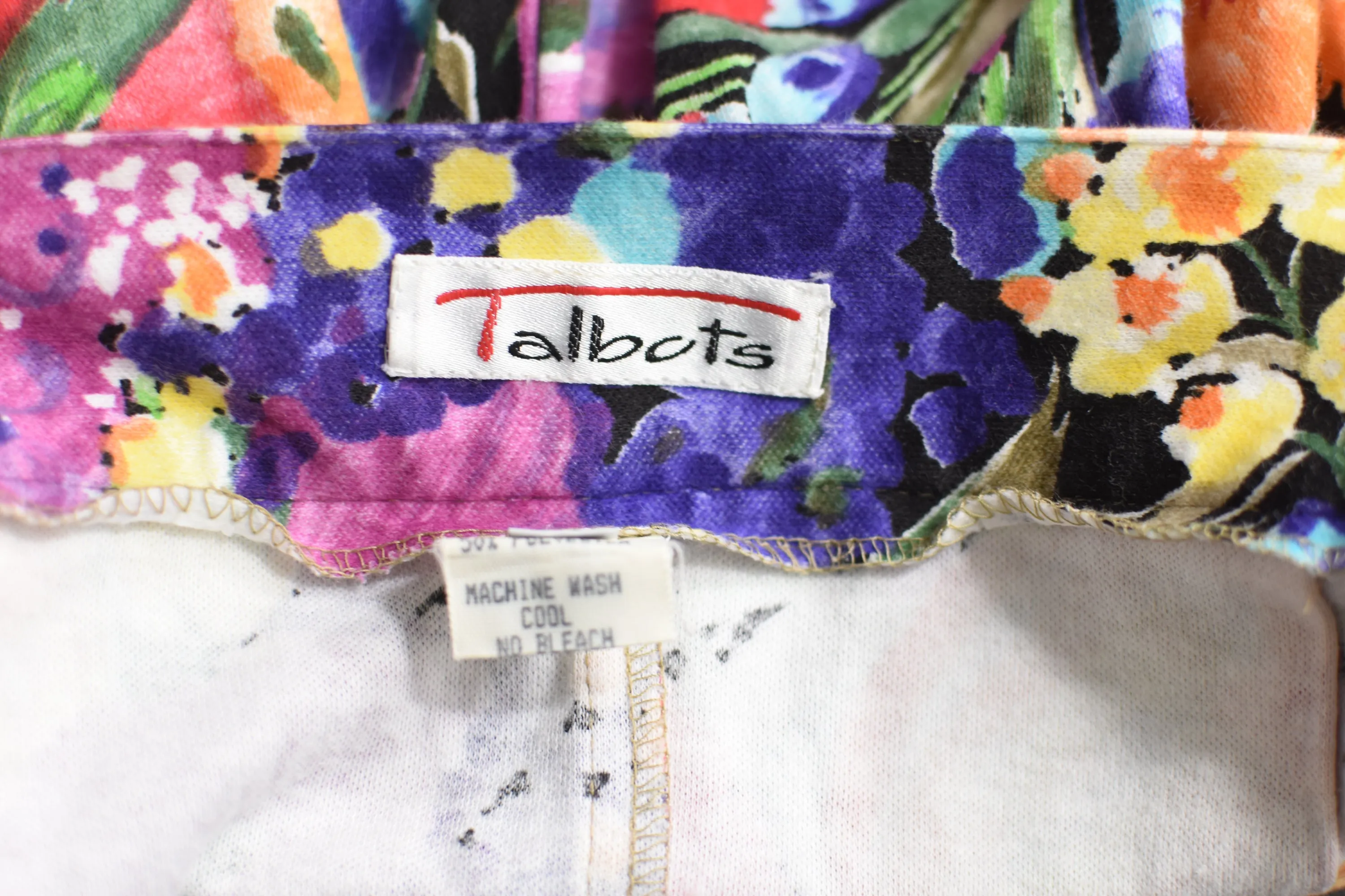 80s Talbots Floral Wide Leg Shorts, Women's Medium