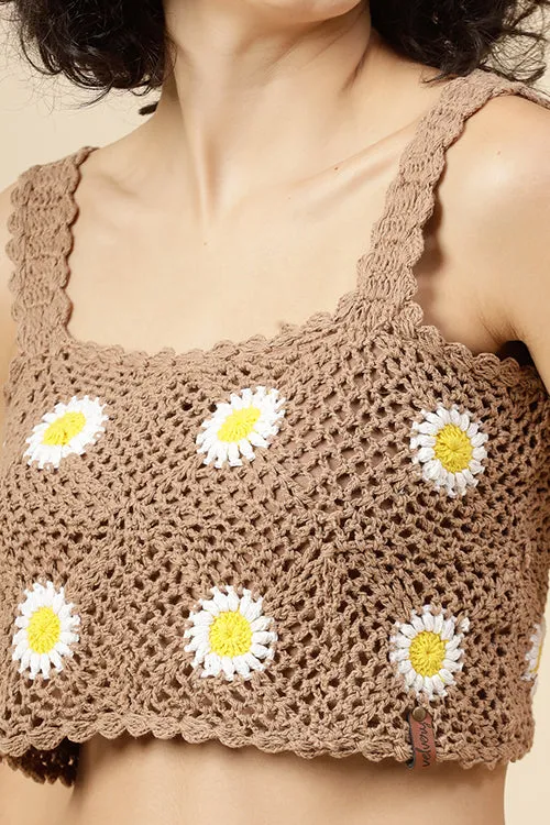 Ajoobaa "Floral" Crochet Top For Women