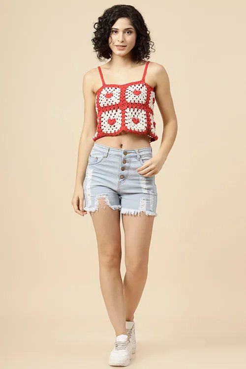 Ajoobaa "Hearts" Pure Cotton Summer Top