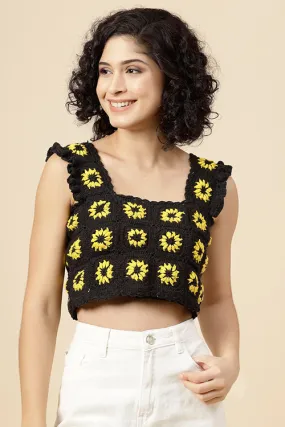 Ajoobaa "Sunflower" Crochet Cotton Top