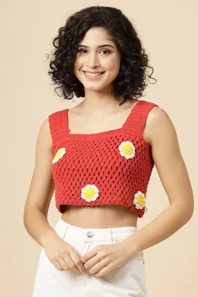 Ajoobaa"Floral" Crop Top For Women