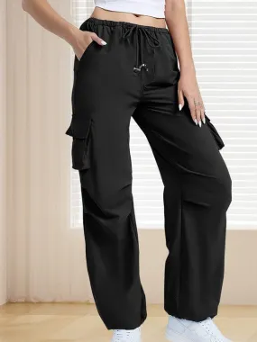 American Vintage High-Waisted Wide Leg Pants With Multi-Pockets