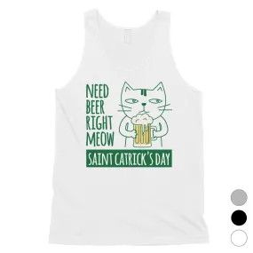 Beer Cat Patrick's Day Mens Tank Top Funny Saying Workout Tanks