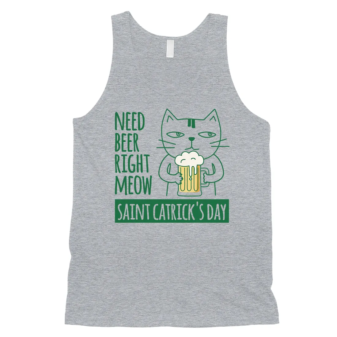 Beer Cat Patrick's Day Mens Tank Top Funny Saying Workout Tanks