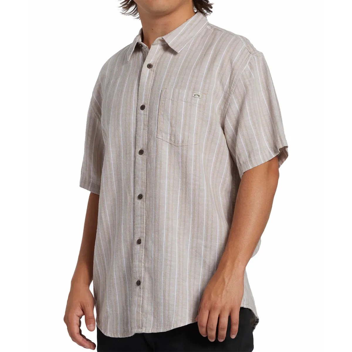 Billabong All Day Stripe Short Sleeve Button-Up Shirt