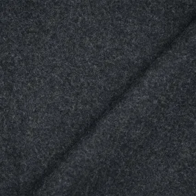 Black-Gray Boiled Wool Texture Woven Jacketing Fabric