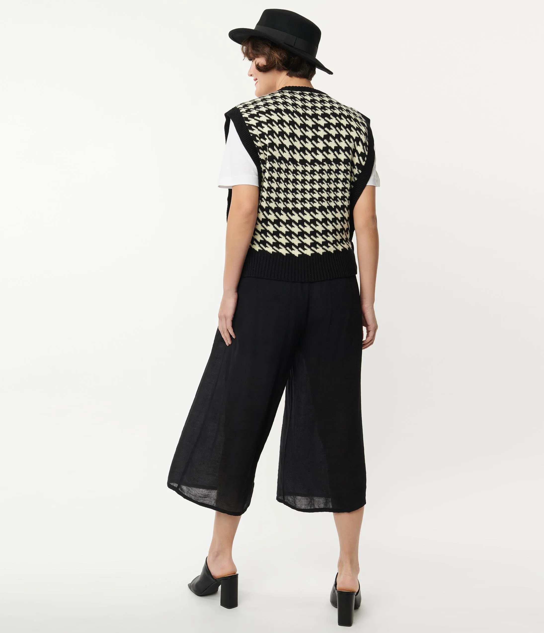 Black High Waist Culottes