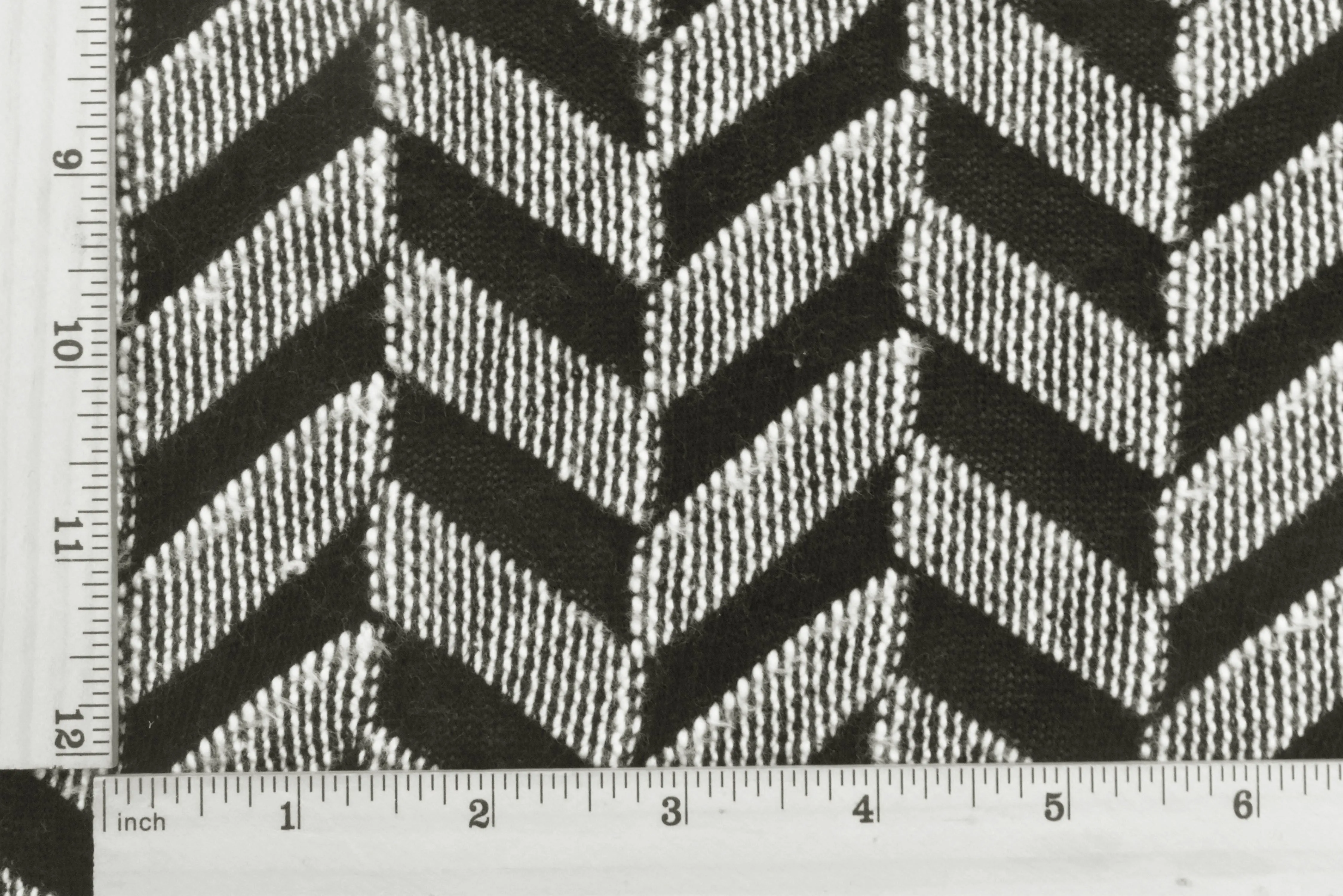 Black-Ivory Famous Maker Stretch Chevron Jacquard Yoga Activewear Fabric