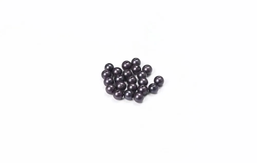 Black Round Glass Bead