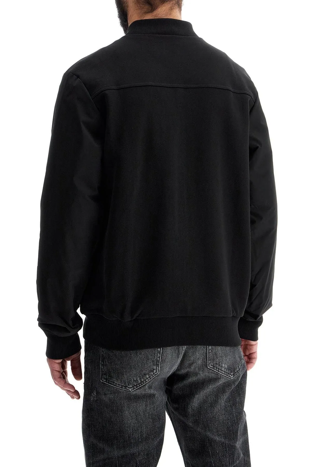 BLACK ZIP BOMBER SWEATSHIRT C-SALIERI 23