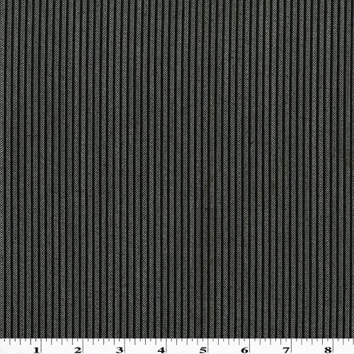 Black/Vintage White Wool Blend Striped Suiting Fabric