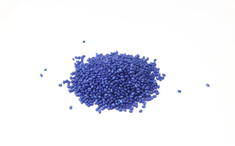 Blue Oval Glass Beads