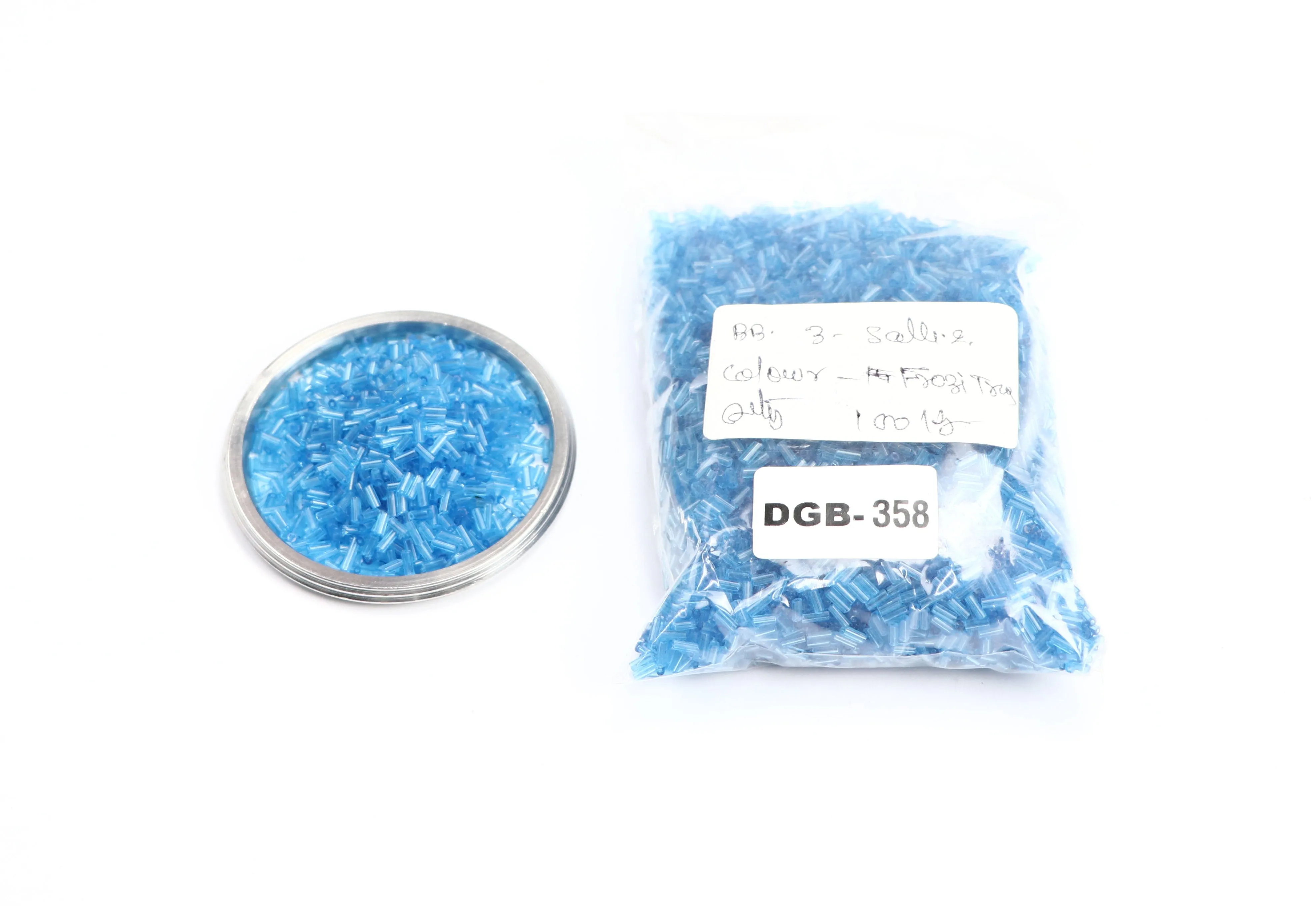 Blue Tube Shape Fancy Seed Glass Beads