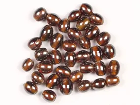 Brown Oval Designer Glass Beads