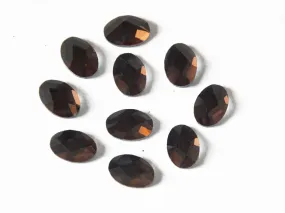 Brown Oval Glass Stones