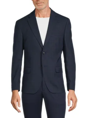 Calvin Klein Textured Wool Blend Slim Fit Blazer, Blue