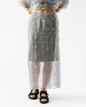 Cecilie Bahnsen Olympia Skirt Liquid Myrtia Grey