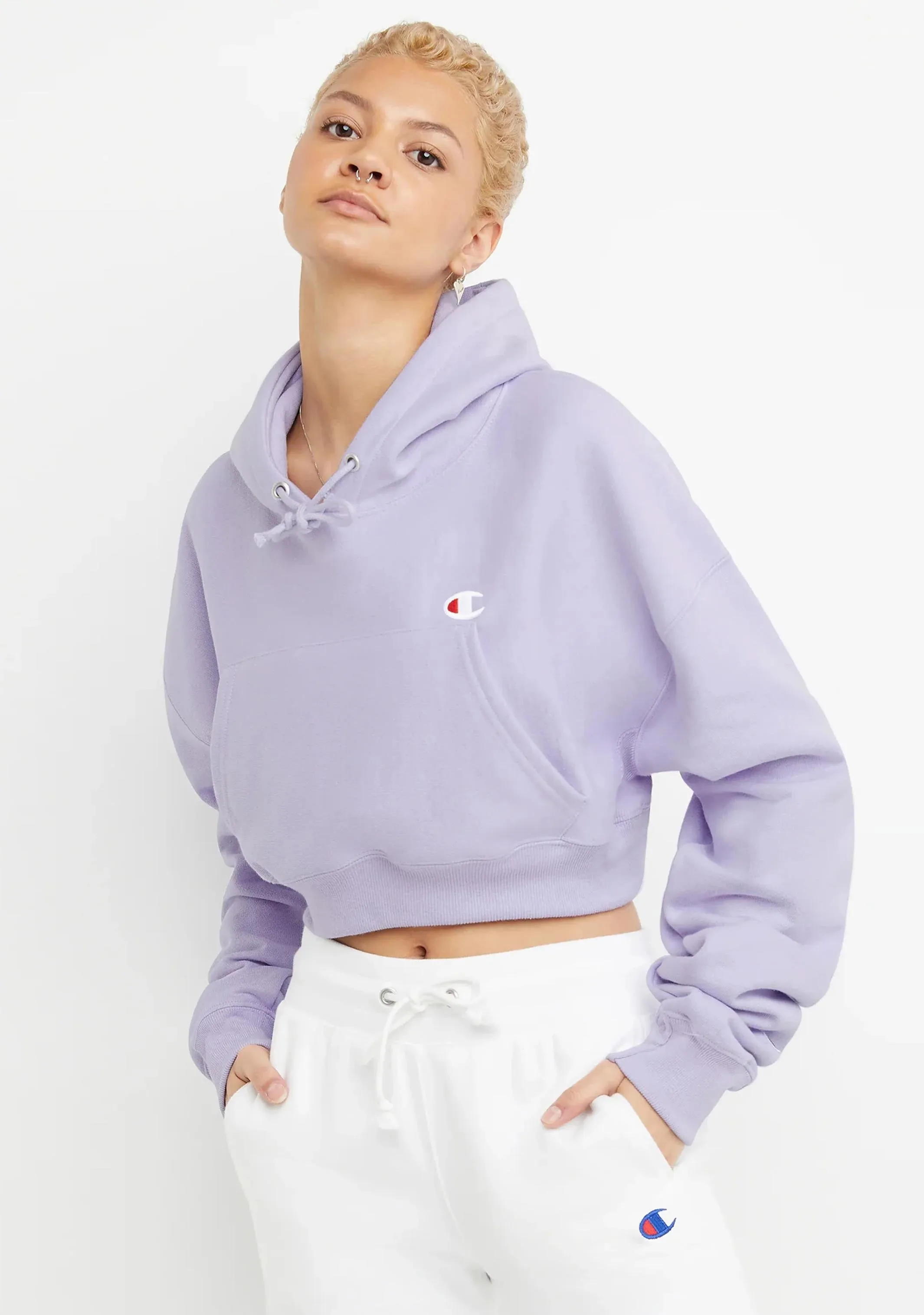 Champion Womens Reverse Weave Crop Hoodie <br> CRTXA1 IED