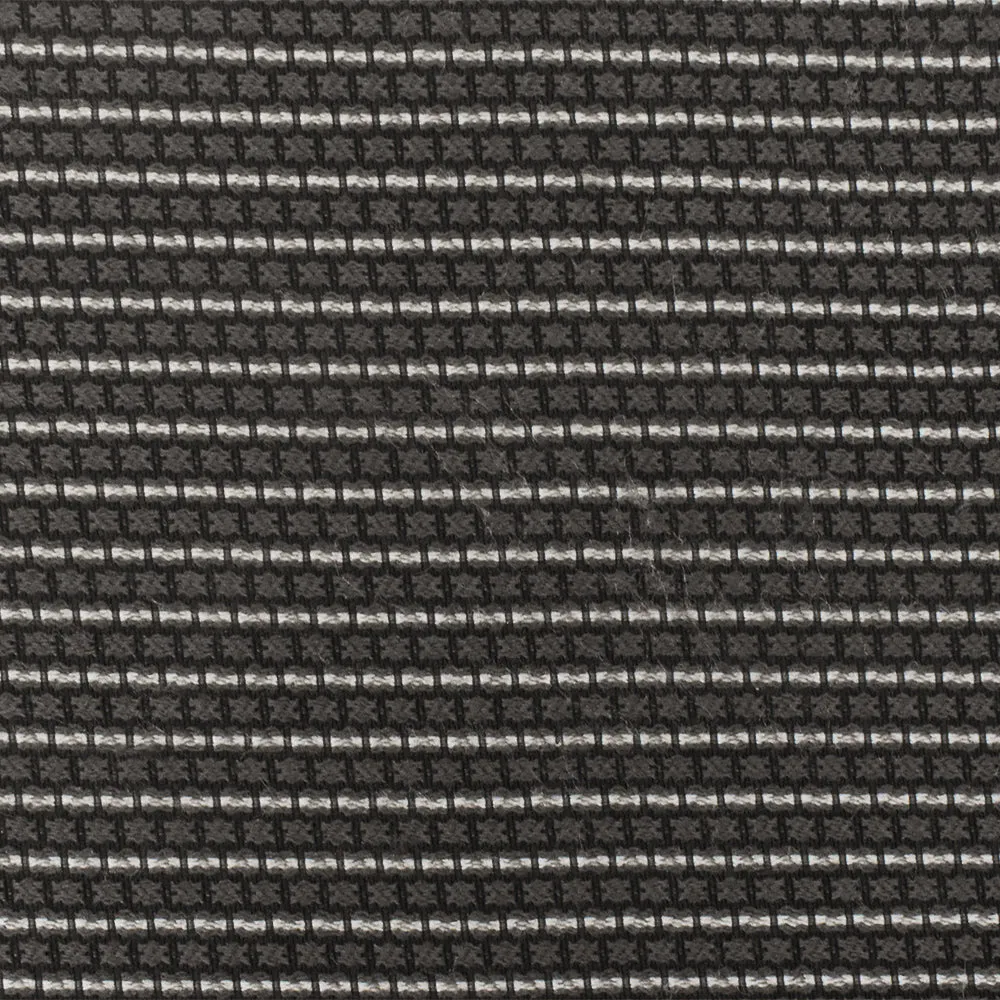 Charcoal Gray-Black Stripe Poly Acrylic Reversible Dobby Woven Fabric