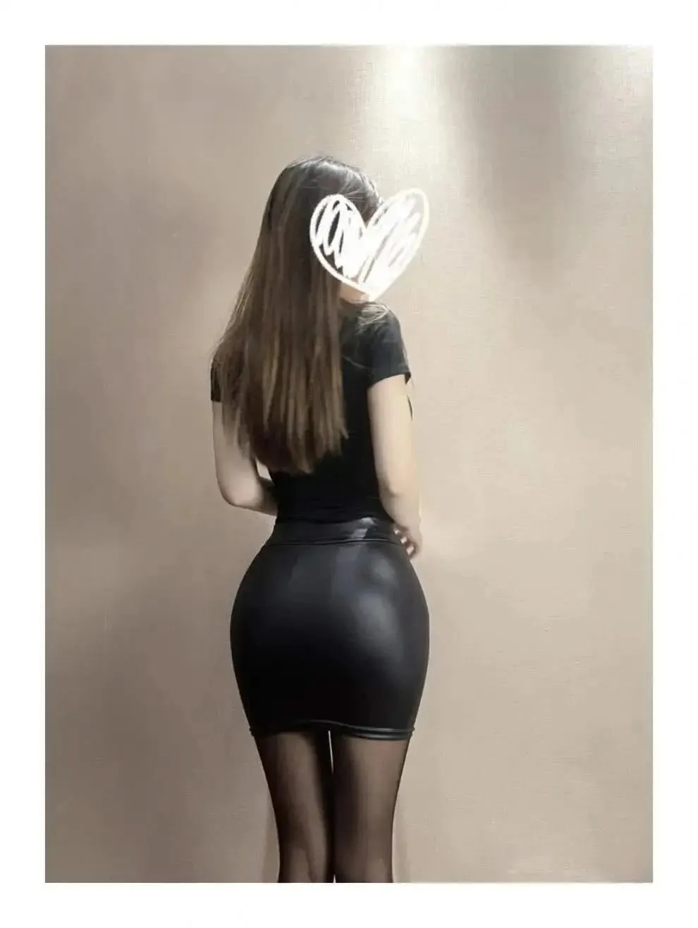 Chic High-Waist Black Imitation Leather Pencil Mini Skirt