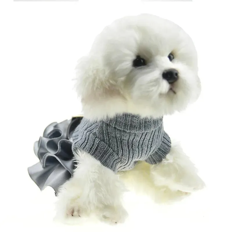 Chic Turtleneck Sweater Dog Dress