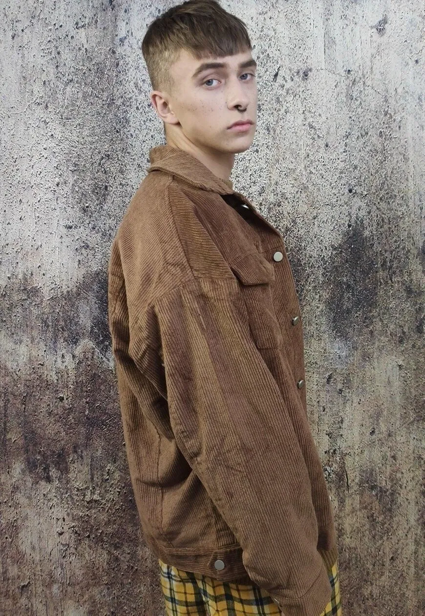 Corduroy jacket in brown