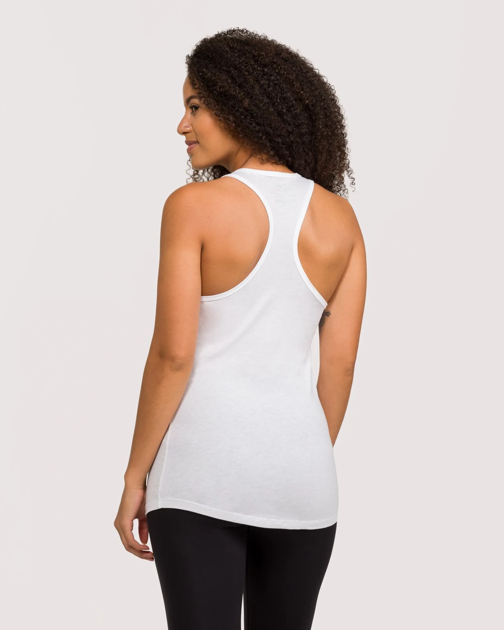 Do All Things With Love Racerback Tank White