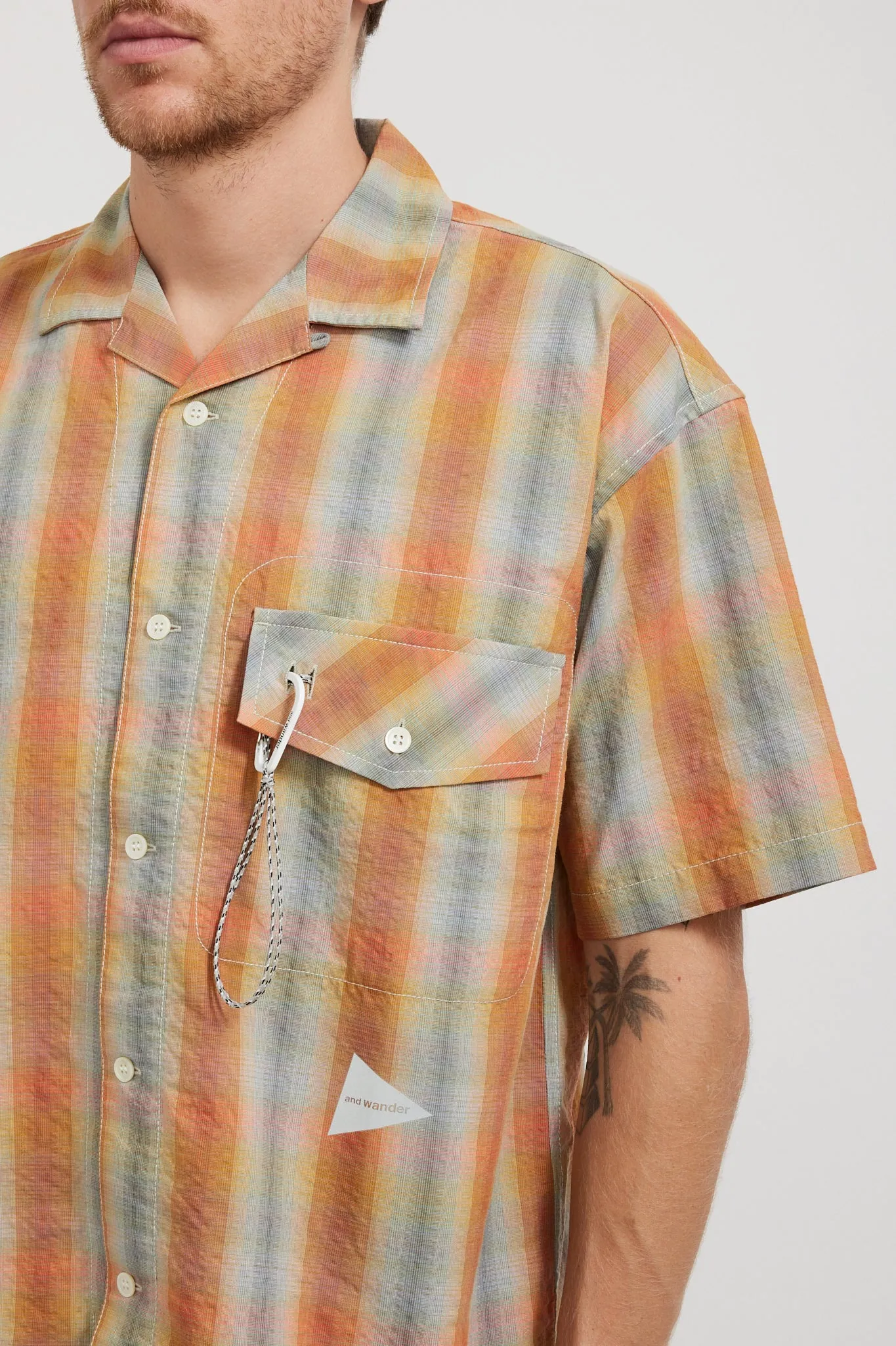 Dry Check Open S/S Shirt Orange