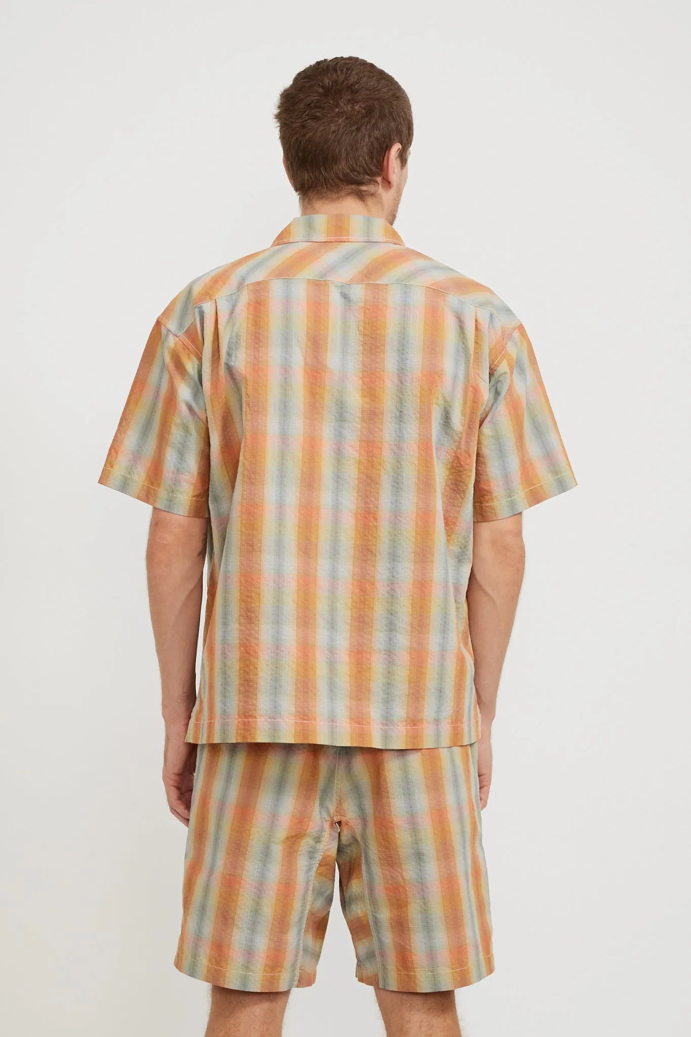 Dry Check Open S/S Shirt Orange