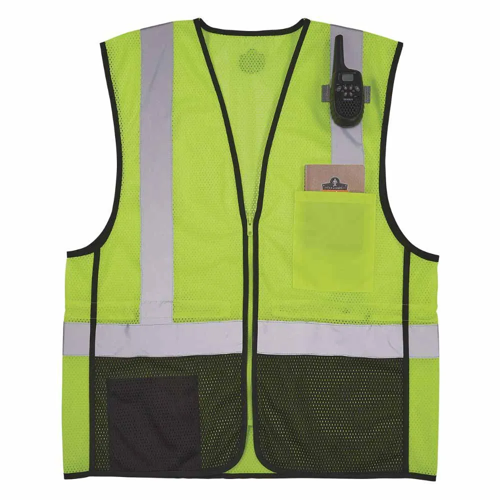 Ergodyne 23017 8210ZBK 2XL/3XL Lime Hi Vis Safety Vest