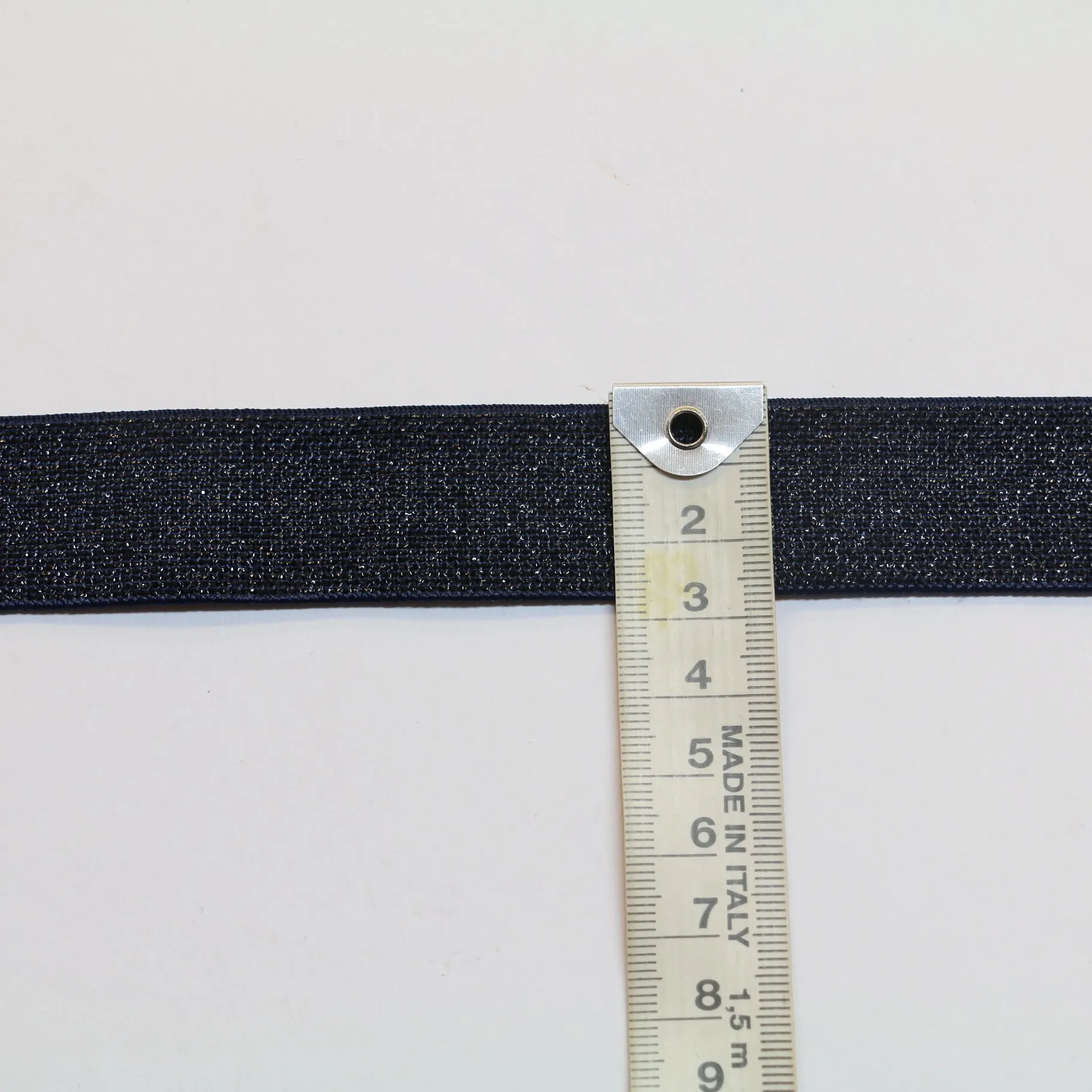 Fancy Elastic Elastic (25mm/ 1") - Navy/Navy Lurex