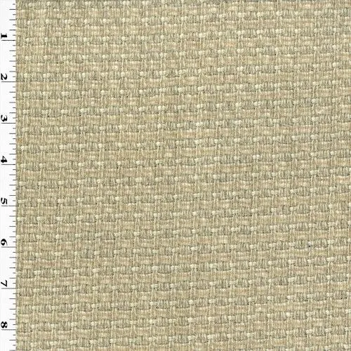 Forest Green Printed Beige Wool Blend Dobby Jacketing Fabric