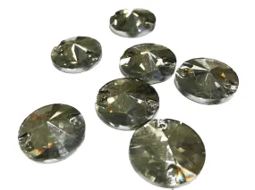 Gray Circular Glass Stones (18 mm) (Wholesale)