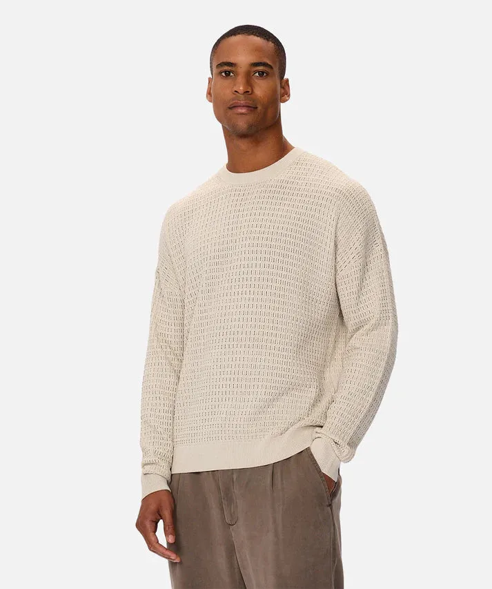 INDUSTRIE - The Nunez L/s Knit - Stone