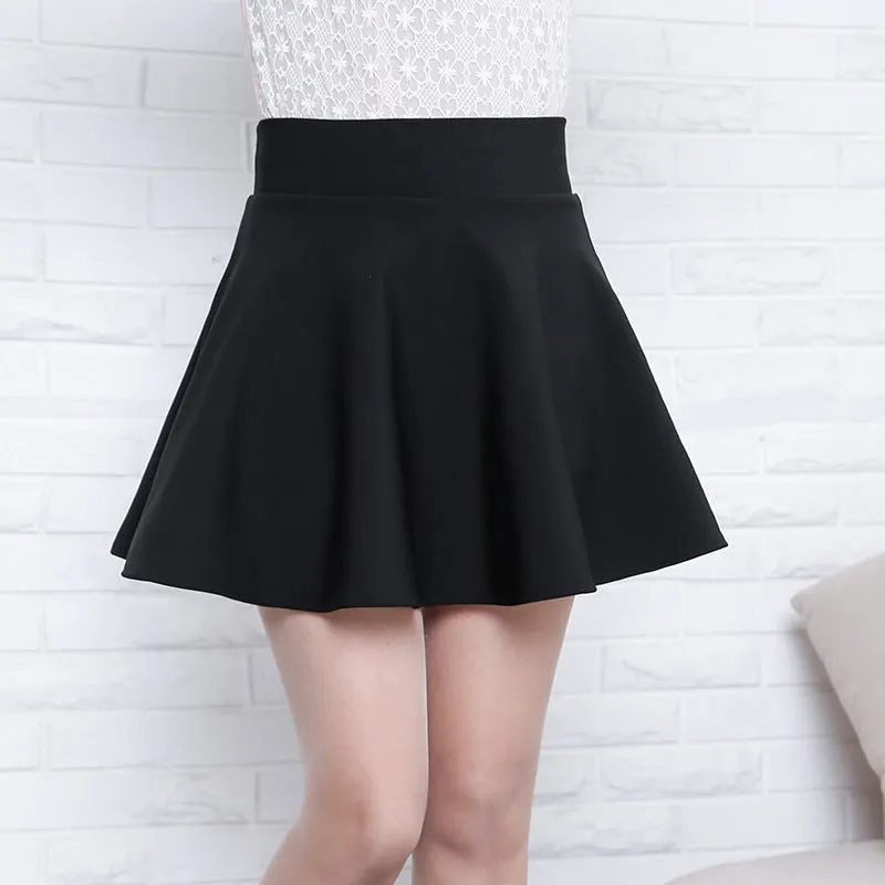 Korean Mid-Length Stretchable Short Women Sun Slim-Look All-Matching High Waist aPants Skorts