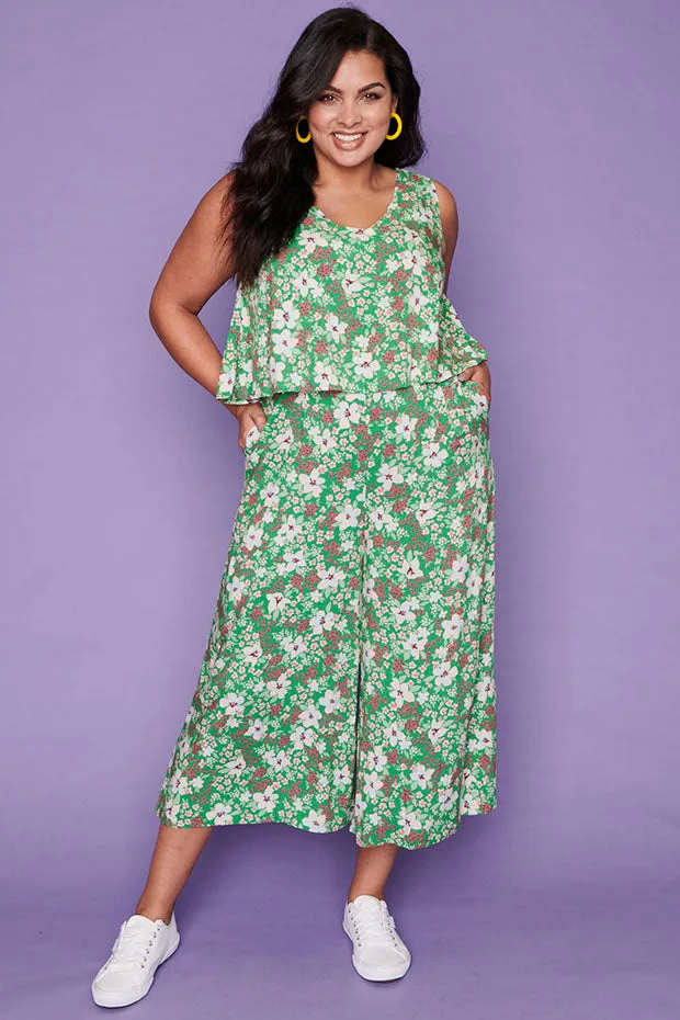 Leigh Green Floral Jumpsuit