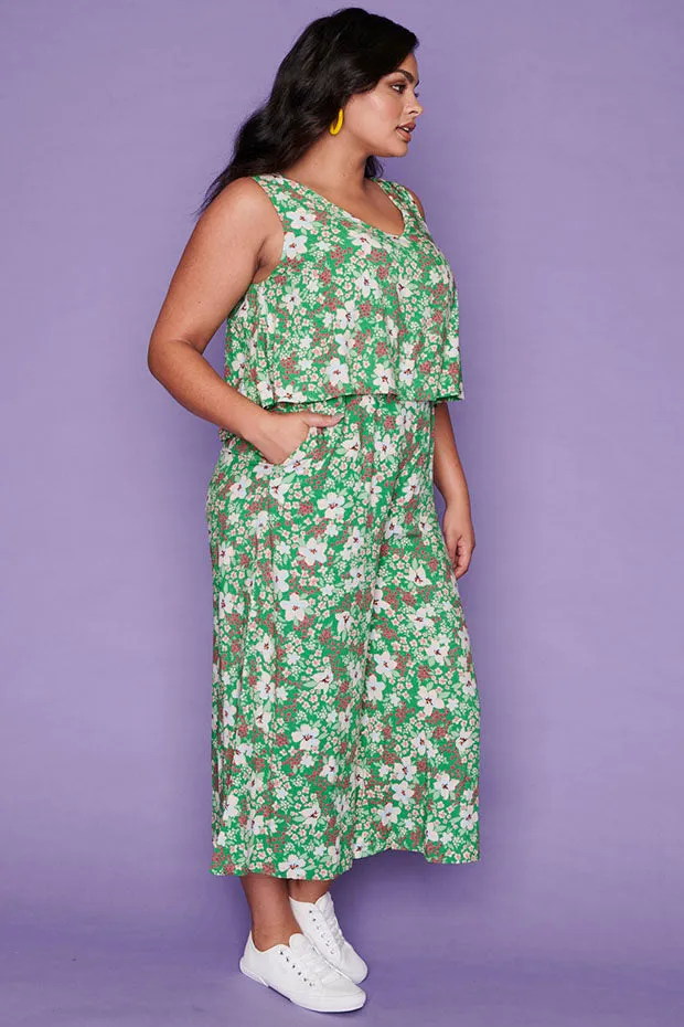 Leigh Green Floral Jumpsuit