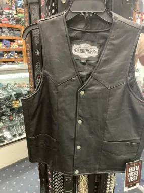 Lightweight Gun Pocket Leather Vest