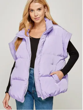 Lilac Puffer Vest