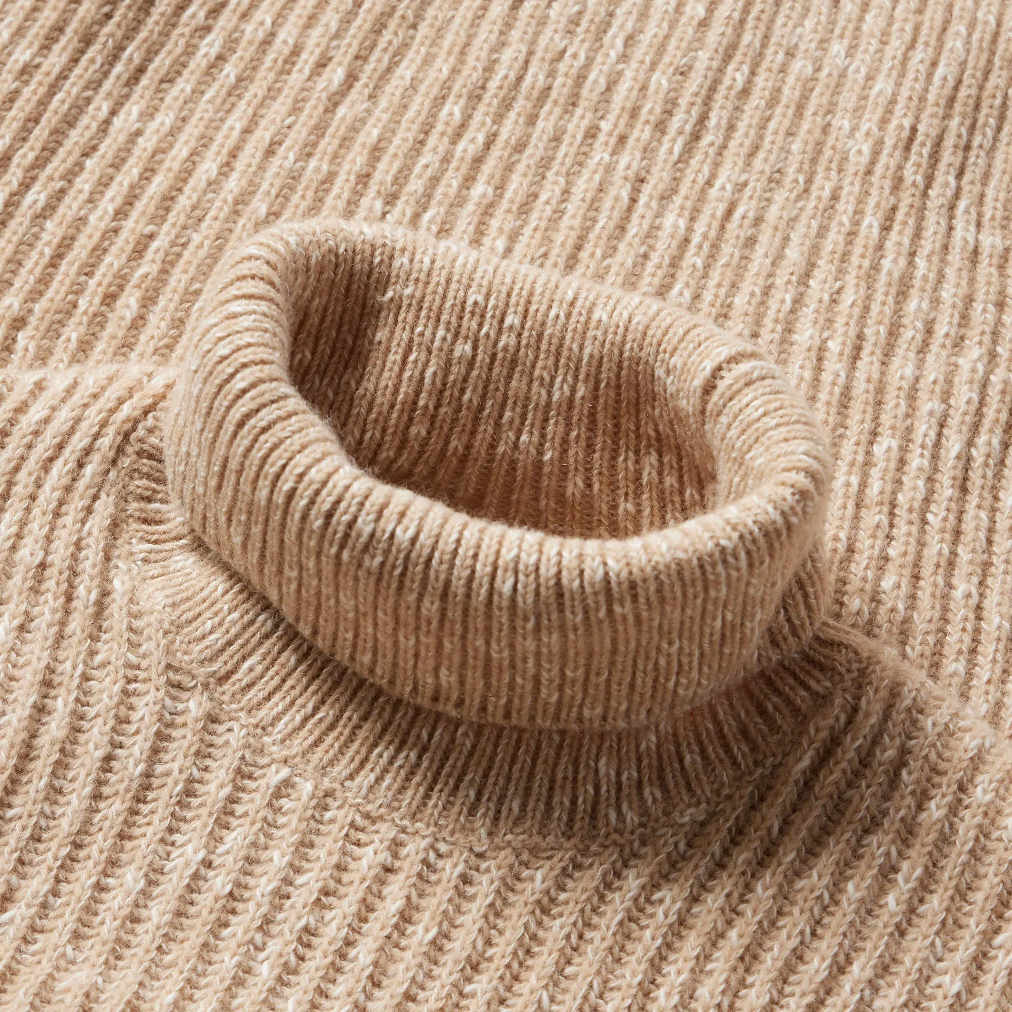 MCKINNON & CO X FERRANTE English Ribbed Turtleneck BEIGE