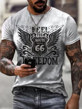 Mens Feel The Freedom Route 66 T-Shirt