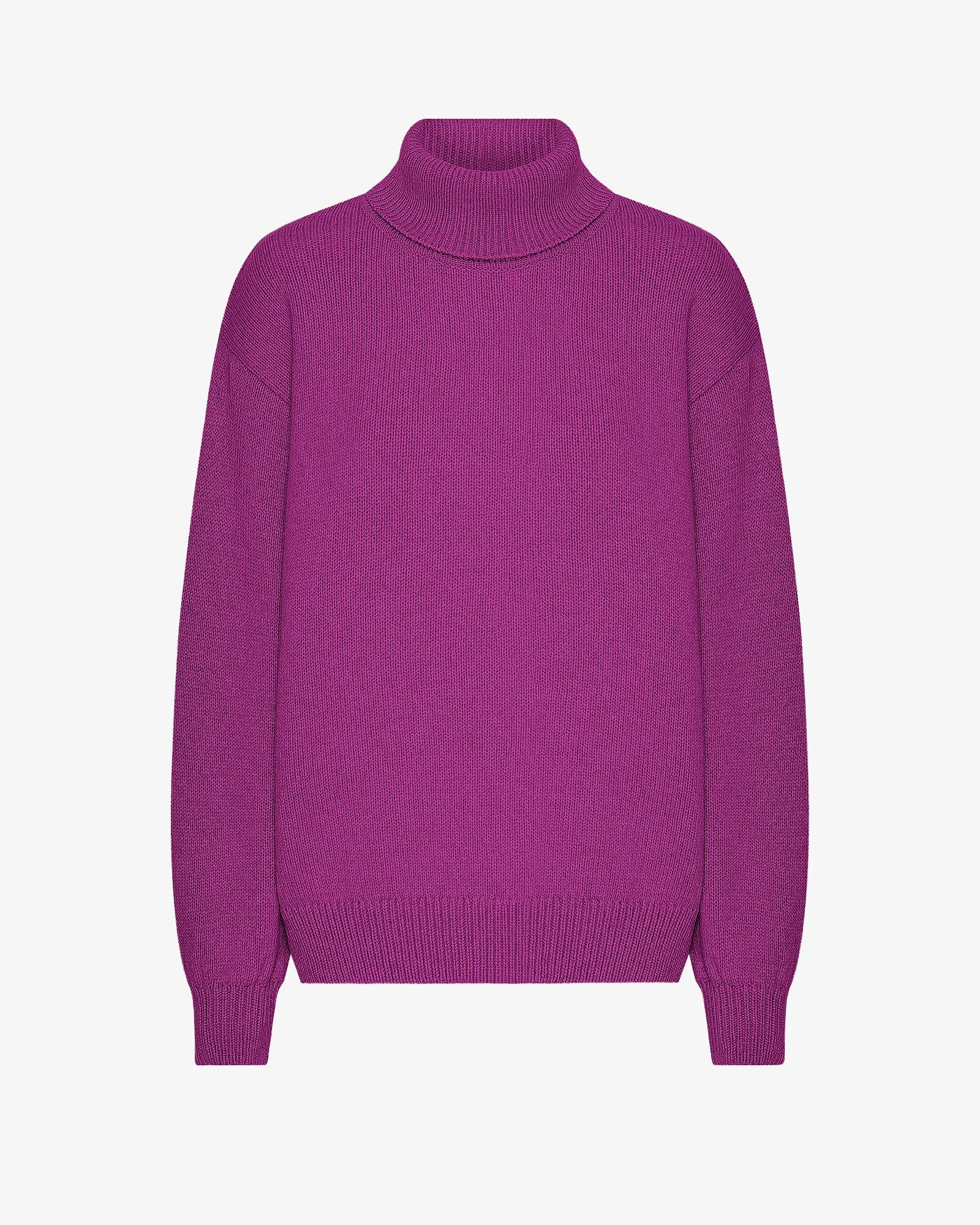 Merino Wool Turtleneck - Magenta Blaze