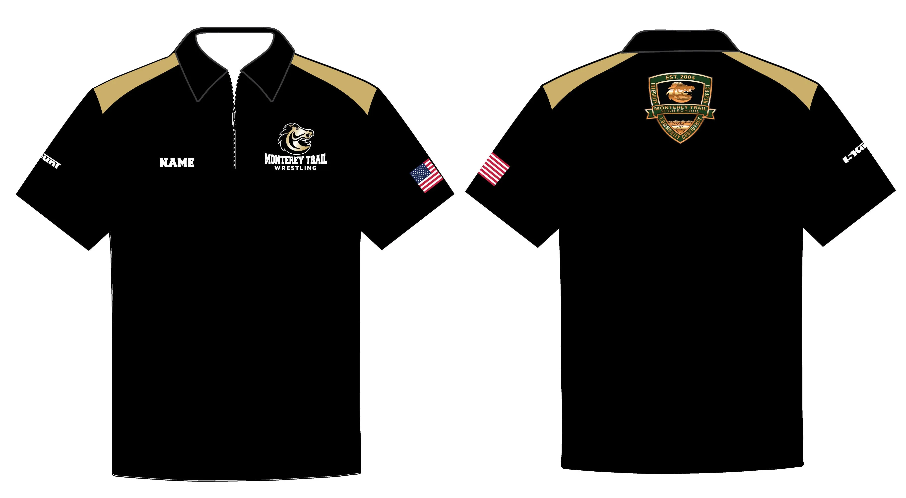 Monterey Trail Wrestling Sublimated Polo Shirt