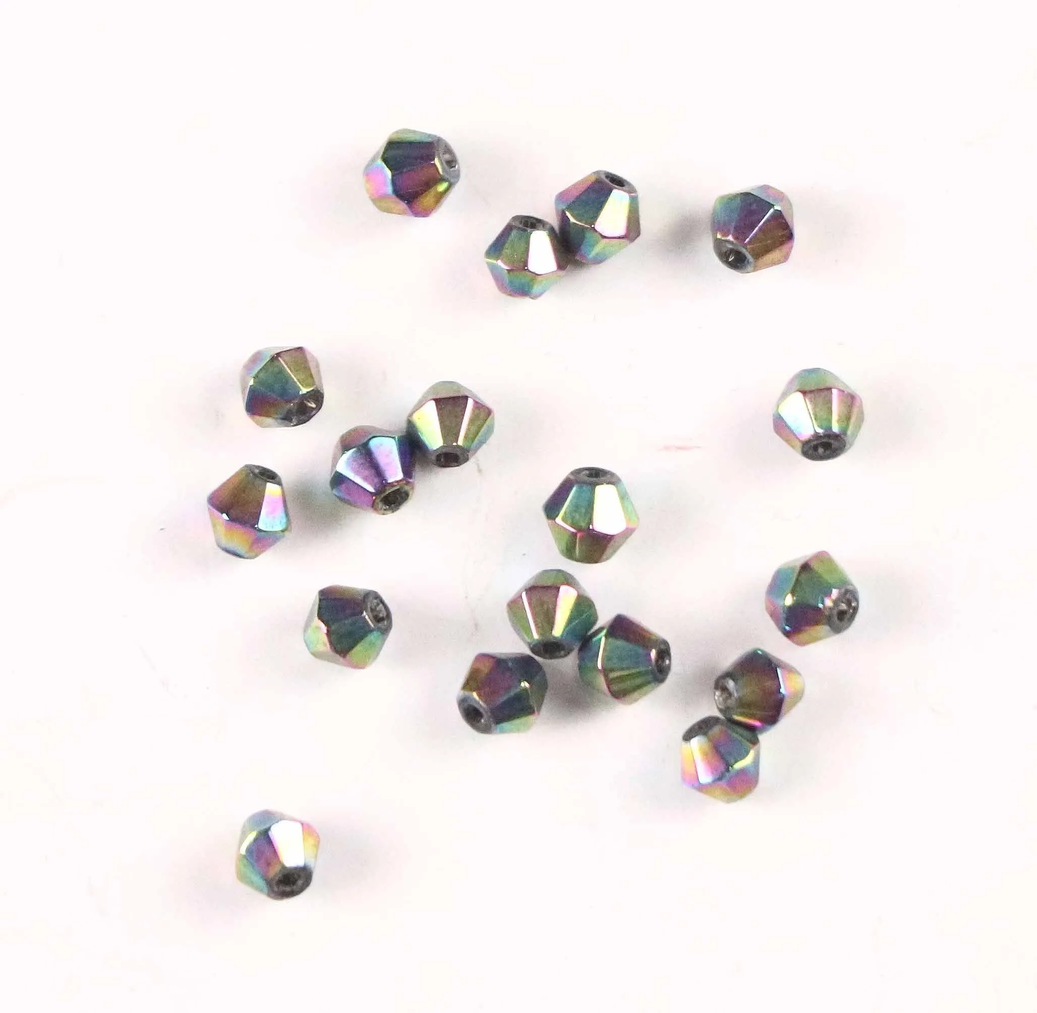 Multicolour Rainbow Fancy Bicone Glass Crystal Beads