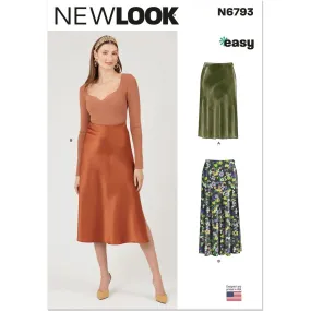 New Look Sewing Pattern N6793 Misses' Skirt in Two Lengths