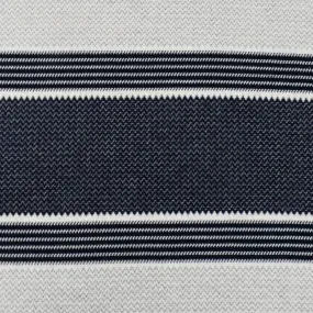 Night Navy-White Stripe Stretch Jacquard Double Knit Fabric