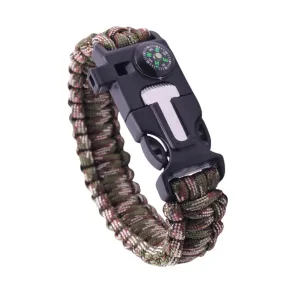 Paracord Multi-functional 5 in 1 Survival Bracelet - Camouflage