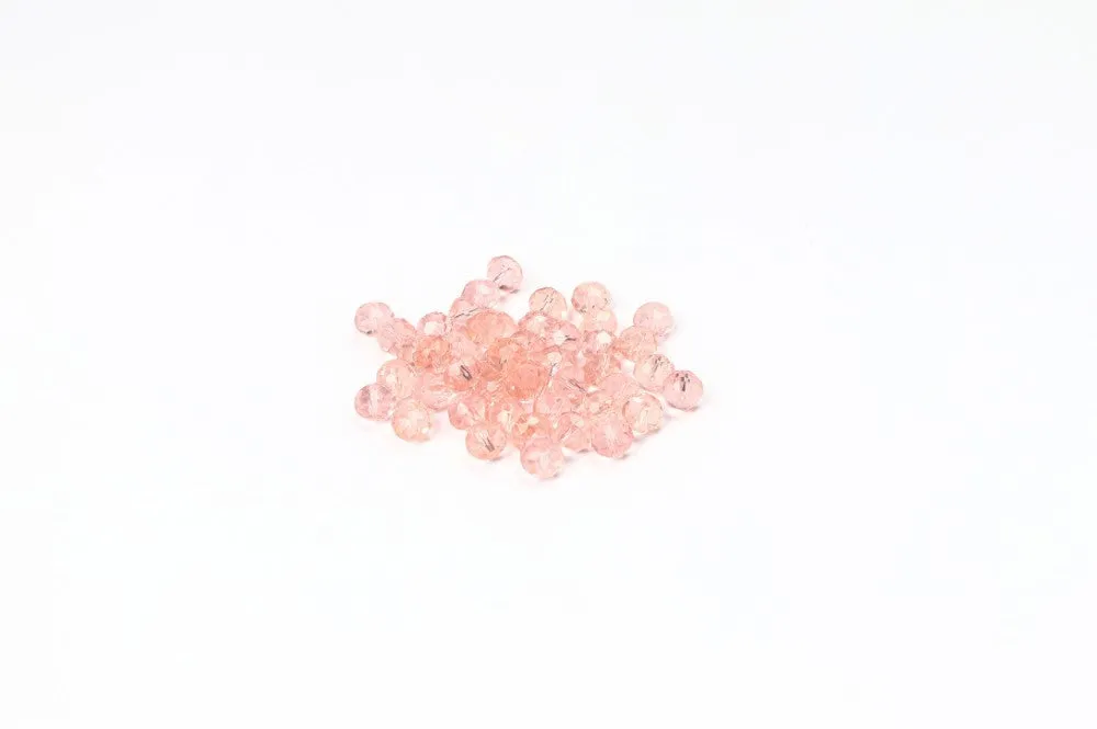 Peach Faceted Glass Beads