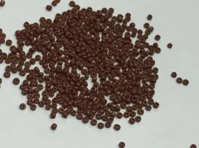 Premium Dark Brown Opaque Round Rocaille Glass Seed Beads