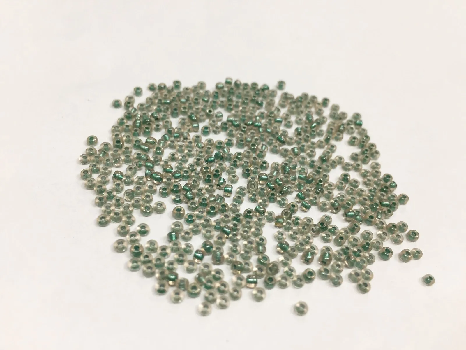 Premium Green-Inside Transparent Round Rocaille Glass Seed Beads